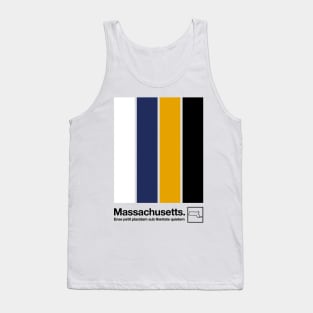 Massachusetts // Original Minimalist Artwork Poster Design Tank Top